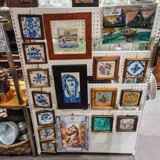 Painel Azulejos Pintado à Mão - Figura