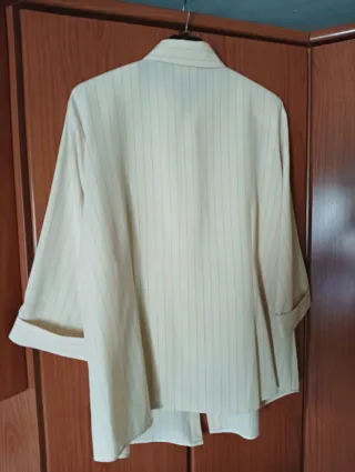 Camisa C&A Beige Rayas Mujer