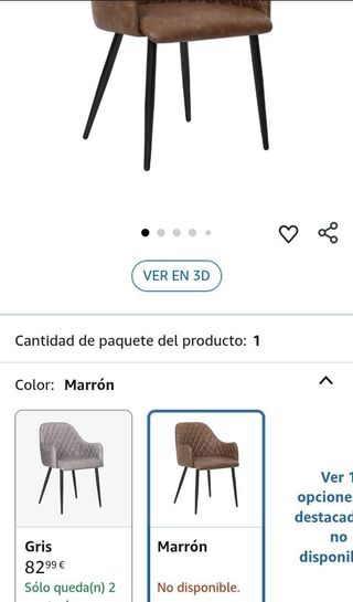 SONGMICS Silla de Comedor, Silla con Reposabrazos