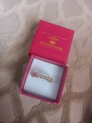 Anillo Dorado Acero Inoxidable Talla 8