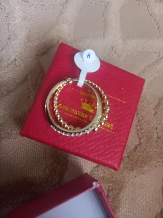 Anillo Dorado Acero Inoxidable Talla 8