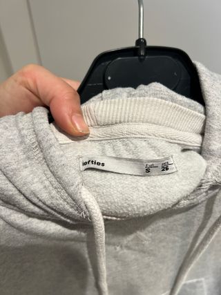 Sudadera gris capucha talla S