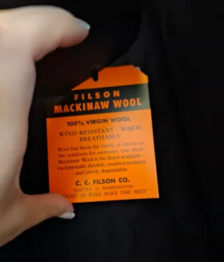 Giacca Filson Lana Mockinaw Nera M