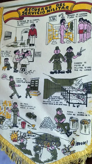 Banderín vintage Recuerdo del Servicio Militar