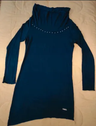 Abito Sweet Years blu con mezze borchie