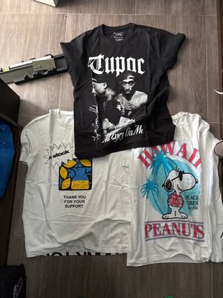 Lote 3 Camisetas Pull&Bear Talla L