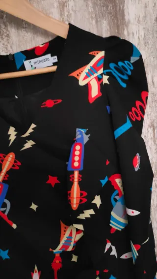 Vestido Minueto Talla S Estampado