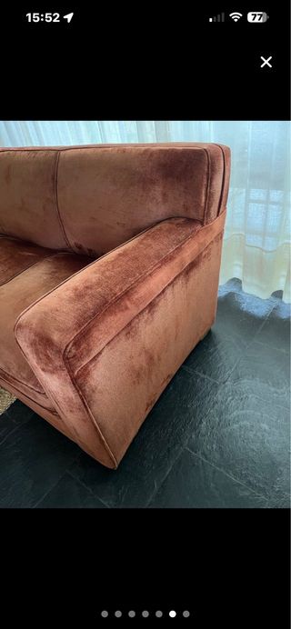Sofá Vintage Terciopelo Marrón