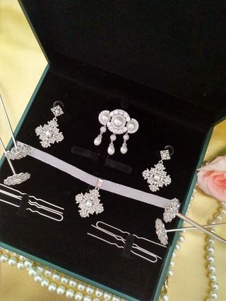 Aderezo Fallera Niña Plata Nuevo