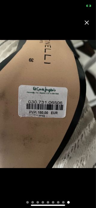 Zapatos Martinelli Negros Talla 39 Punta Dorada