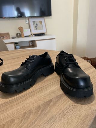 Zapatos Zara Vestir Plataforma Negra