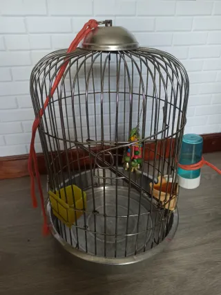 Jaula para loros grande y jaula de tranporte