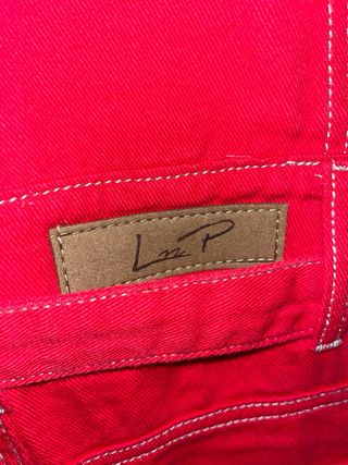 Tuta intera denim rossa stile western/Elvis