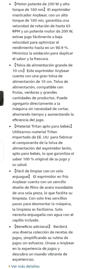 Extractor de zumo Anybear Juice Master