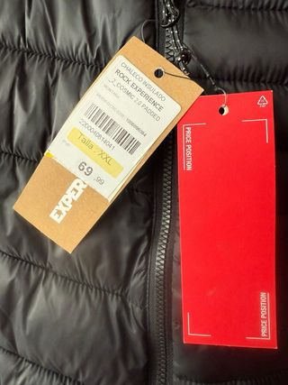 Chaleco acolchado hombre negro talla XXL