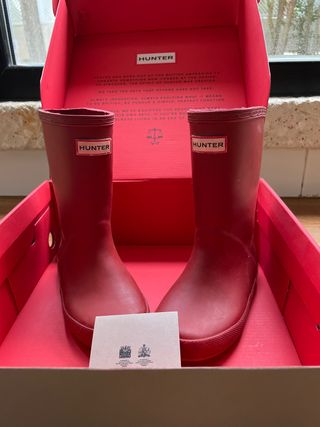 Botas de agua Hunter niño talla 28 rojas