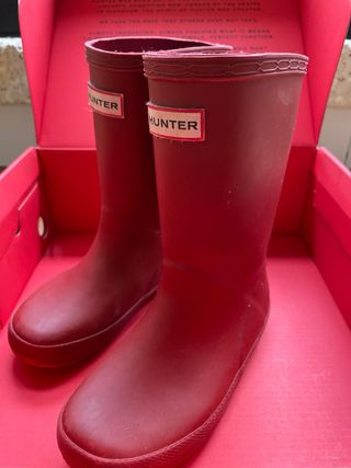 Botas de agua Hunter niño talla 28 rojas