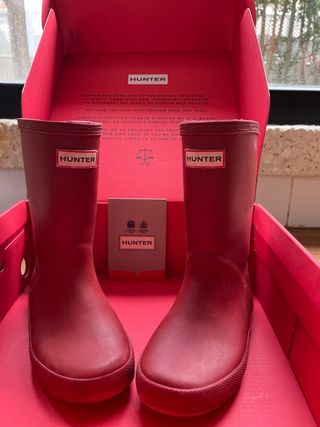 Botas de agua Hunter niño talla 28 rojas