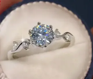 Anillo Plata 1CT Moissanita