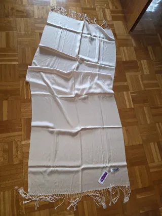 Pashmina beige 100% cashmere