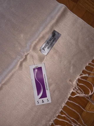 Pashmina beige 100% cashmere