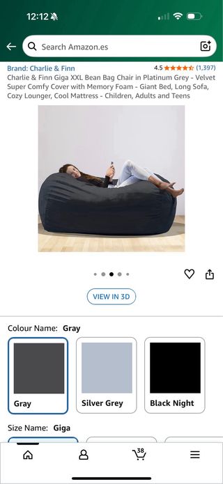 Charlie & Finn Giga XXL Puf Terciopelo (Bean bag)