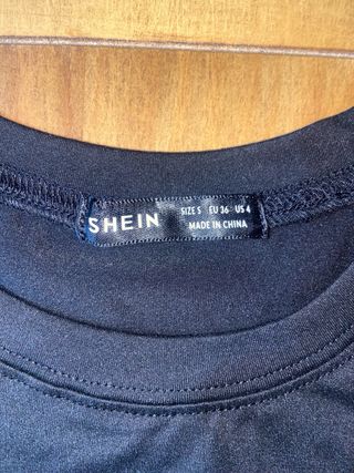 SHEIN camiseta oversized negra nueva