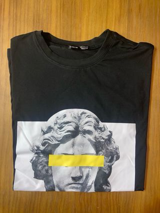 SHEIN camiseta oversized negra nueva