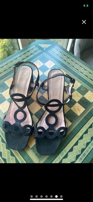 Sandalias tacón negras talla 39