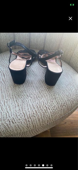 Sandalias tacón negras talla 39