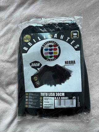 Tutu negro liso 30cm Brillantes