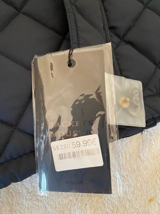 Chaqueta acolchada azul talla L