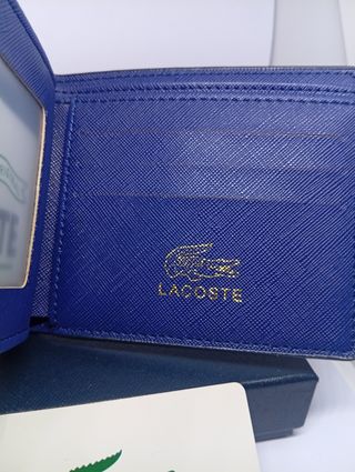 Cartera Lacoste Azul Marino Nueva