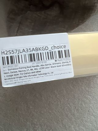 Manivela maneta carrete Gomexus 57mm y pomo 35mm