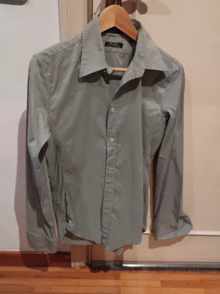 Camisa Zara Man Gris Talla M