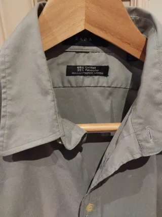 Camisa Zara Man Gris Talla M