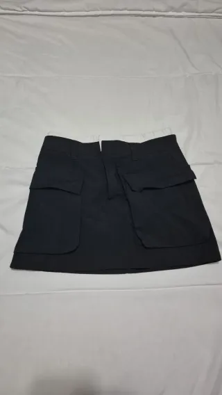 Minifalda mujer negra con bolsillos