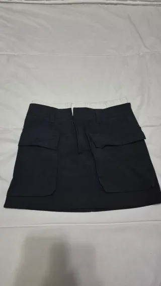Minifalda mujer negra con bolsillos
