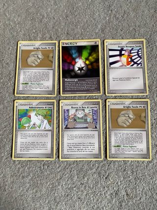 Lotto 6 carte Pokemon Trainer