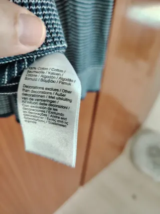 Jersey Lacoste Talla 6 XL Rayas Azul Blanco