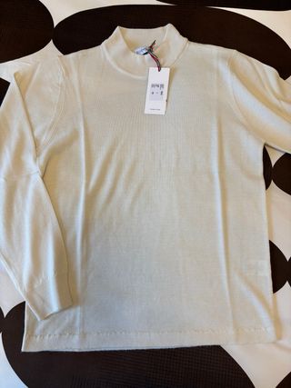 Maglione donna collo alto taglia L color panna