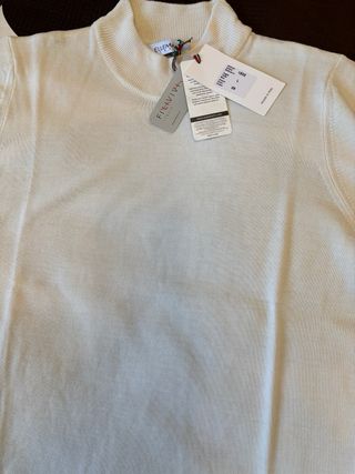 Maglione donna collo alto taglia L color panna