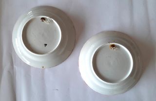 Piatti vintage maiolica dipinti a mano