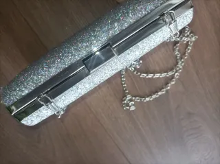 Bolso fiesta clutch plateado Bijou Brigitte