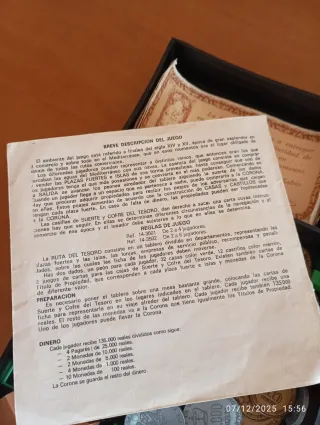 La Ruta del Tesoro Juego de Mesa Años 80