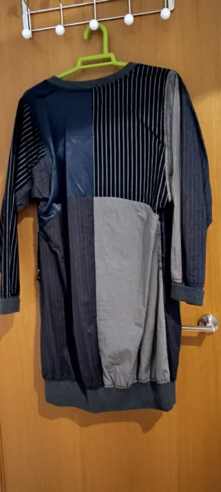 Vestido Desigual Azul y Gris