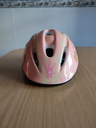 Casco bici niña rosa princesa