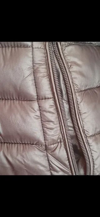 Chaqueta reversible mujer beige