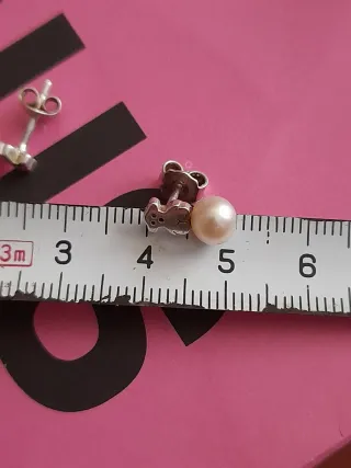 Pendientes Tous Oso Perla de lata Plata