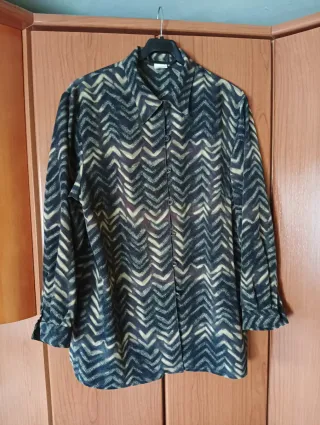 Camisa T. 52 Beige y Negra